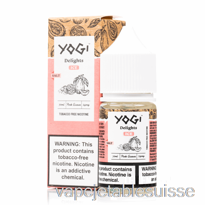 Sels De Glace à La Goyave Rose Vape Suisse - Délices Yogi - 30ml 50mg